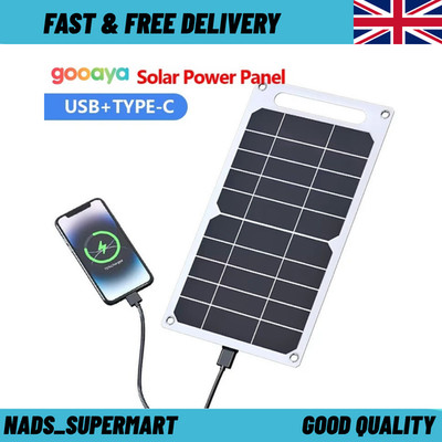 30W Tragbares Solarpanel USB Typ-C Wasserdicht Camping Wandern Handy Ladescheibe