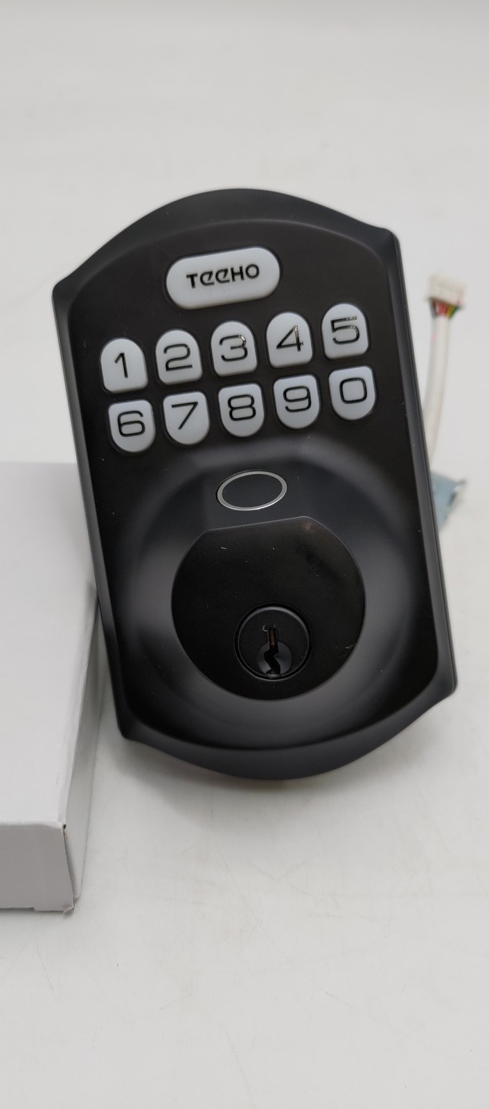 Дверной замок TEEHO без ключа с отпечатками пальцев, Засов, Ручка, Автоматический замок TE002-K - Черный
