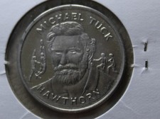 * 1989 VFL COMMEMORATIVE MEDALLION "MICHAEL TUCK" HERALD SUN #BRN26