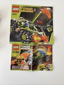 LEGO Power Miners: Claw Digger (8959) and (8188) with Instructions Incomplete