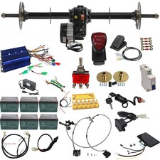 40" Rear Axle Kit 1020mm 72V 1500W Differential Motor Assembly Go kart Golf Cart