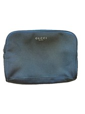 Gucci Parfums Travel Toiletry Cosmetic Black Make-Up Bag 9  New