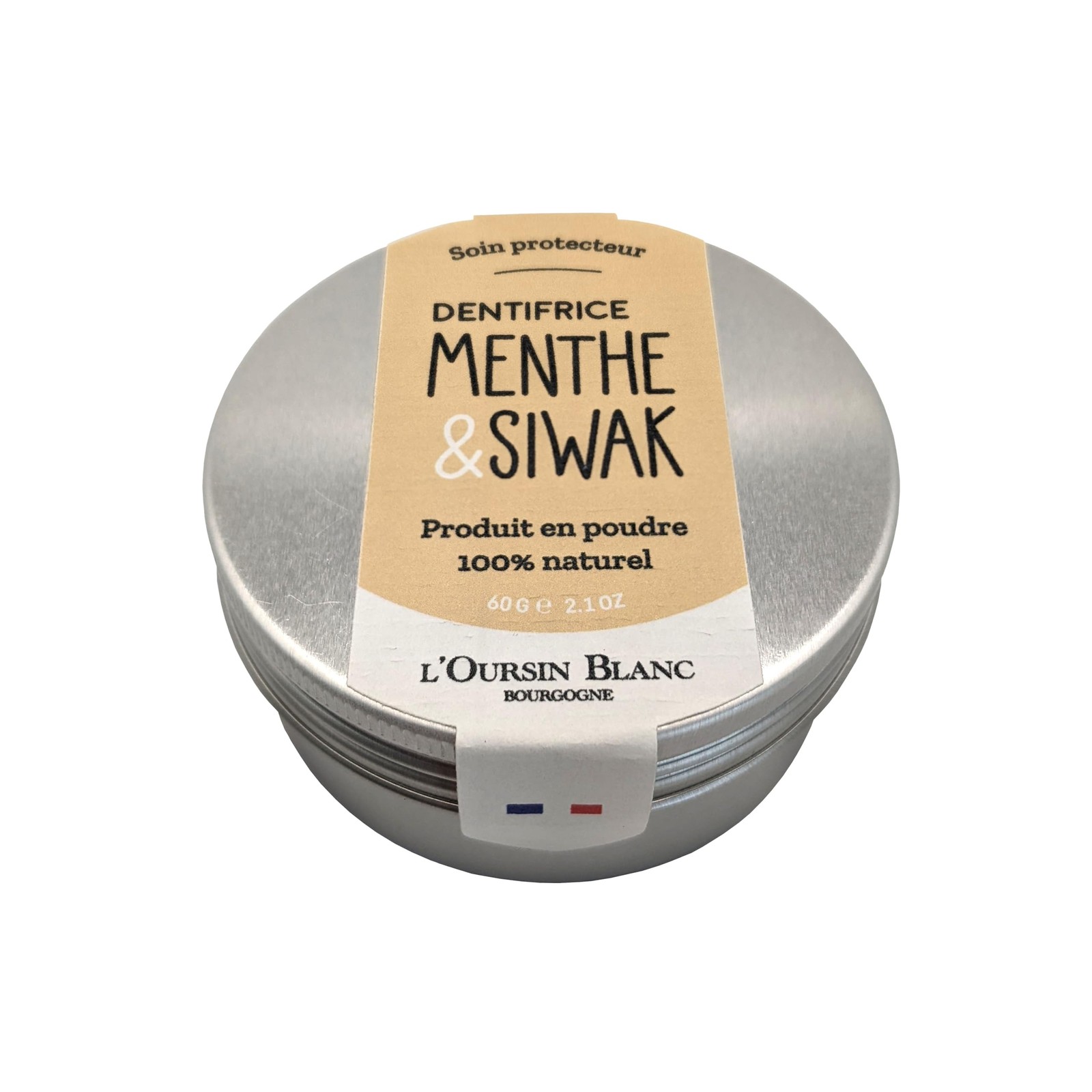 Dentifrice en poudre contre mauvaise haleine Menthe & Siwak soin ayurvédique 60g