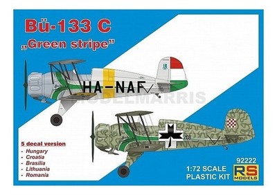 RS MODELS 92222 1/72 Bucker 133 C '' Green Stripe '' 5 Decal V. für Hunga Crotia