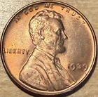 1939 P Lincoln Wheat Cent/Penny BU T182