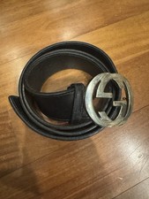 vintage Gucci Buckle Leather Belt