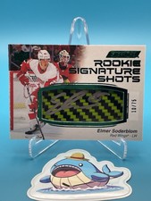 2023-24 UD Engrained Elmer Soderblom Rookie SIgnature Shots Green 10/75 #RSS-ES