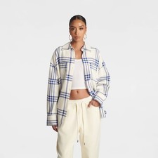KBB by KAHLANA Women's 'The Ex-Boyfriend Shirt - Blue Plaid S