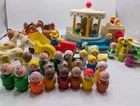 Vintage Fisher-Price Little People - Sesame Street (Big Bird, Bert), Merry-Go Ro
