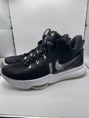 Nike LeBron Witness 5 Black Metallic Silver Basketball Shoes Size 13, CQ9380-001