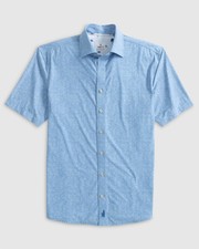 johnnie-O Avin Jersey Knit Button Up Shirt Maliblu