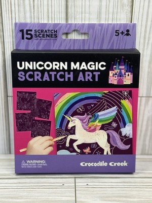 Crocodile Creek Unicorn Magic Scratch Art 15 pieces 5 +years Craft For Girls