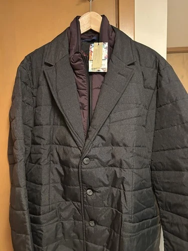 NWT Robert Graham Codussi Quilted Grey Jacket Removable Bib Insert XL  image 5