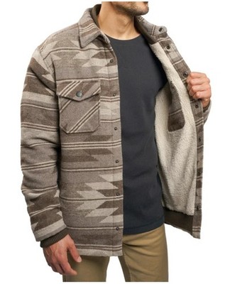 Jachs Men's Sherpa Lined Wool Blend Shirt Jacket- size XL
