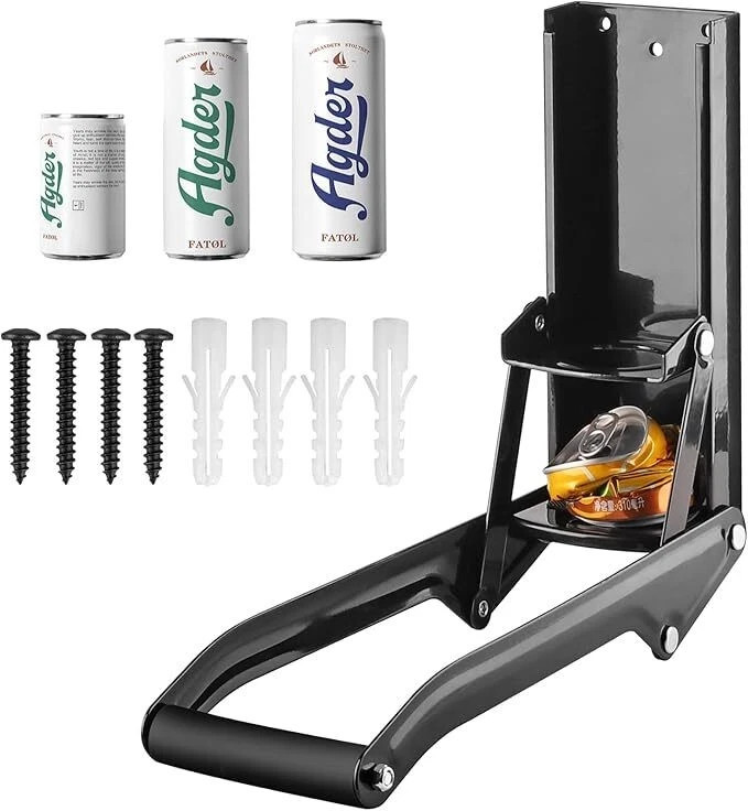 Can Crusher Wall Mounted Aluminum Can Crusher 16oz 12oz 8oz Heavy Duty Can