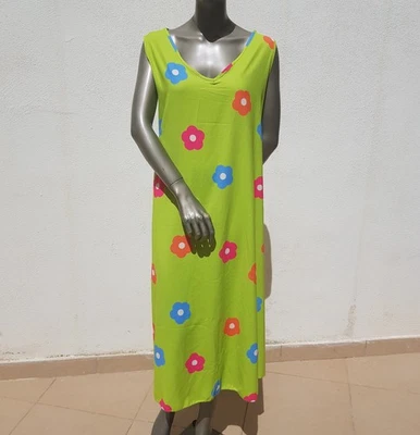 Farbenfrohes Kleid von New Collection, XL, grün mit bunten Blumen. NEU! - Bild 1 von 4
