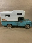 Vintage Tonka Pick Up Truck Camper, Pressed Steel Toy Vehicle, Powder Blue