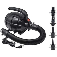 BOMPOW Electric Air Pump Inflatables, AC (110V), 600W, , Black NOT UK PLUG 110V