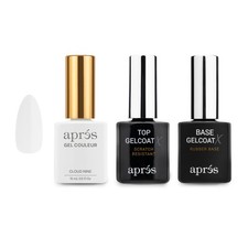Couleur Trio Set - Color, Base Coat, Non-Wipe Top Coat (15ml), Nail Polish Bu...