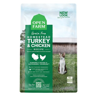 Homestead Turkey & Chicken Grain-Free Dry Cat Food, Wild-Caught Fish Recipe w...