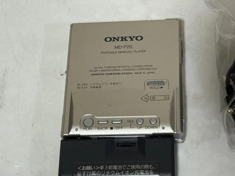 Reproductor MD ONKYO MD Walkman MD MD-P20 probado | Envío gratuito EE. UU./Reino Unido/CA Foto 4 de 4