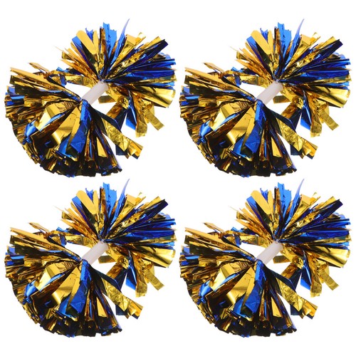  4 Stück Cheerleader Pom Poms Cheerleading für Kinder Handstreuer Schlagstockgriff - Bild 4 von 17