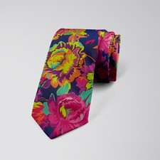 Men's Blooming Flowers 3 Inch Wide And 56 Inch Long Necktie - Limited Edition