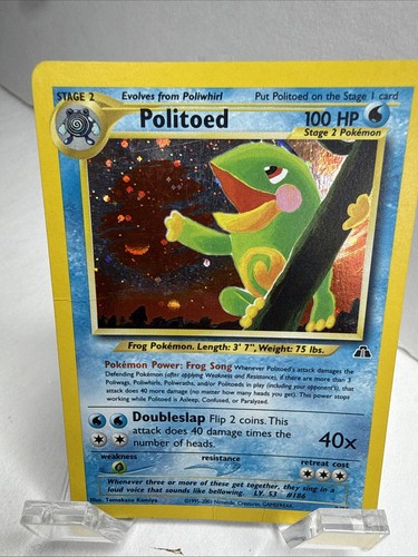 Pokemon TCG Neo Discovery Unlimited 8/75 Politoed Holo RARE
