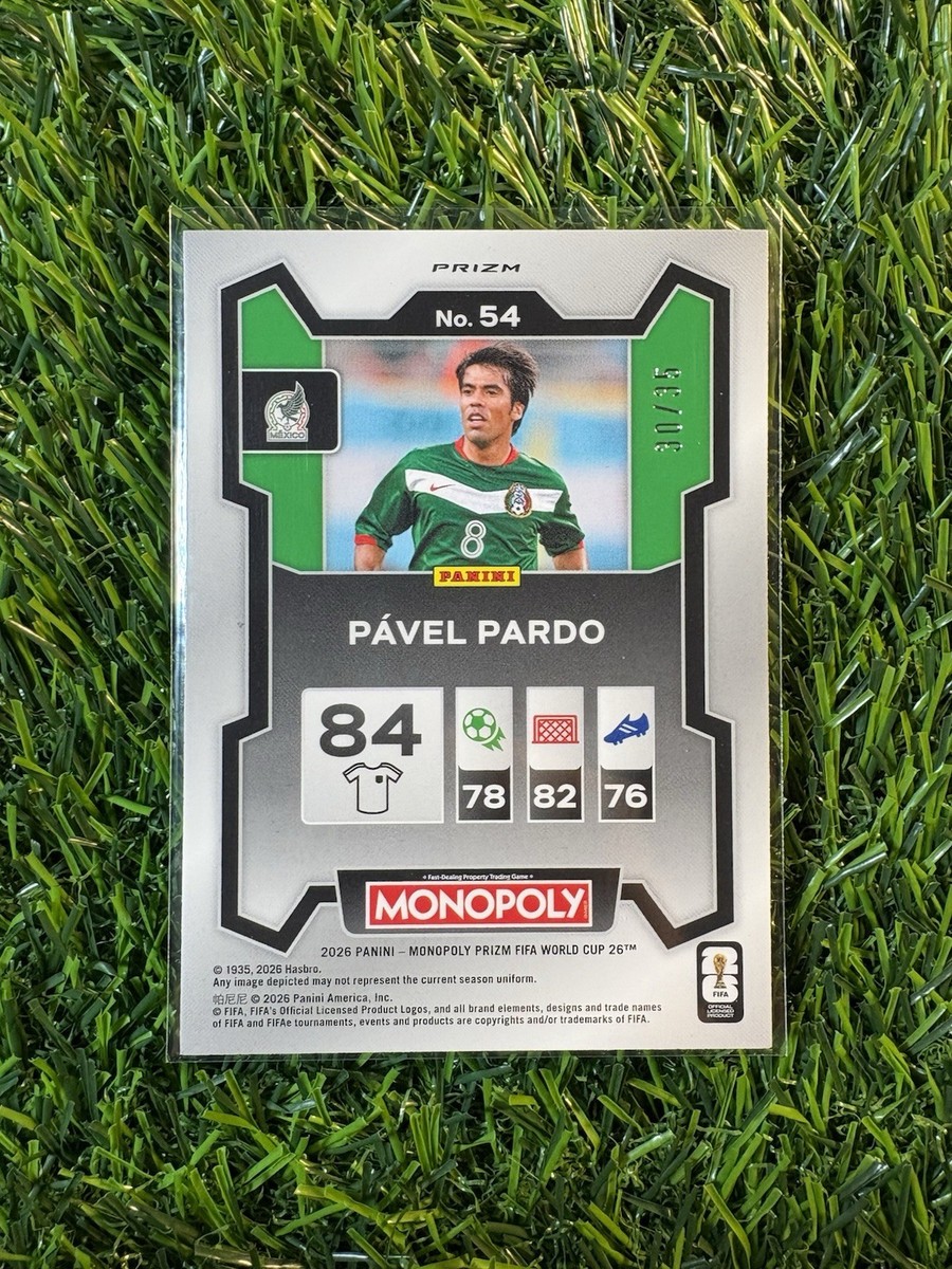 2026 Panini Prizm Monopoly FIFA World Cup Pavel Pardo Green /35