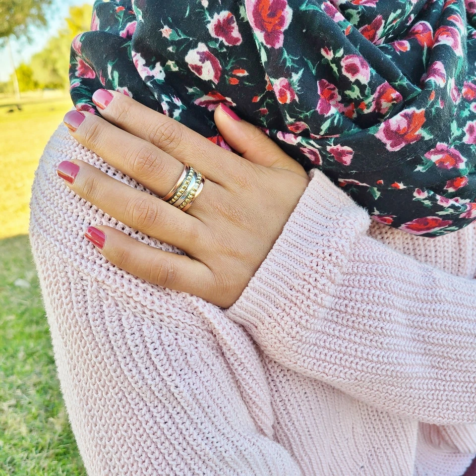 Spinner Ring 925 Sterling Silver Meditation Ring Fidget Ring Anxiety Relief Ring - Image 3 of 4