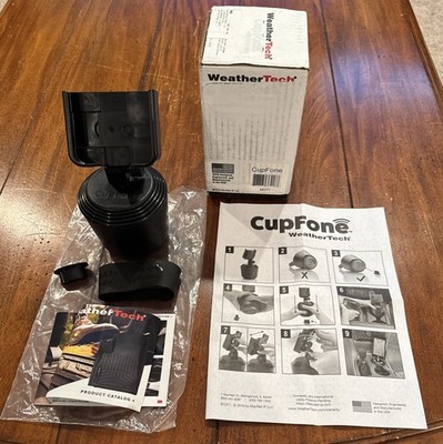 WeatherTech CupFone Universal Mount For Cell Phones Black NEW With Sticky Sleeve
