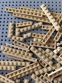 LEGO Tan Plate 1x2-1x12 3023 3623 3710 3666 3460 4477 60479 2420 Bulk Lot 285