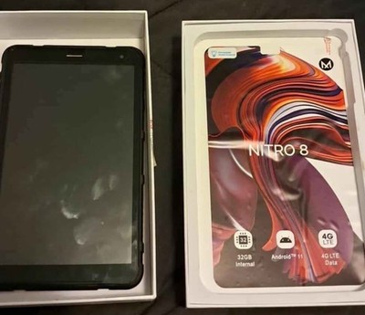Maxwest Nitro 8 Tablet Android 11 Black 32GB Storage Wi-Fi 4G LTE Connectivity