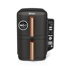 Ninja Double Stack XL Air Fryer, Vertical Dual Drawer, Black/Copper SL400UKCP