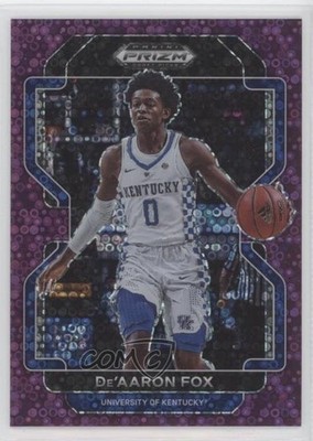 2022-23 Panini Prizm Draft Picks Purple Circles 19/50 De'Aaron Fox #11 7m3