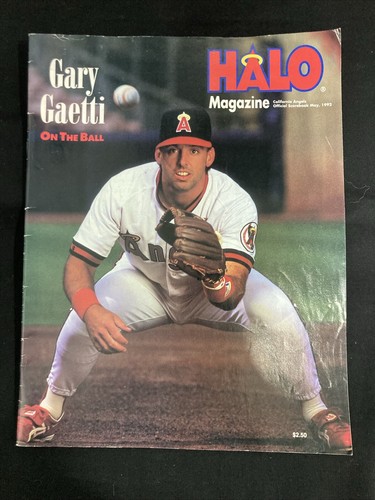 California Angels 1992 Halo Scorebook Magazine GaryGaetti Cover Unscored Red Sox - Picture 1 of 7
