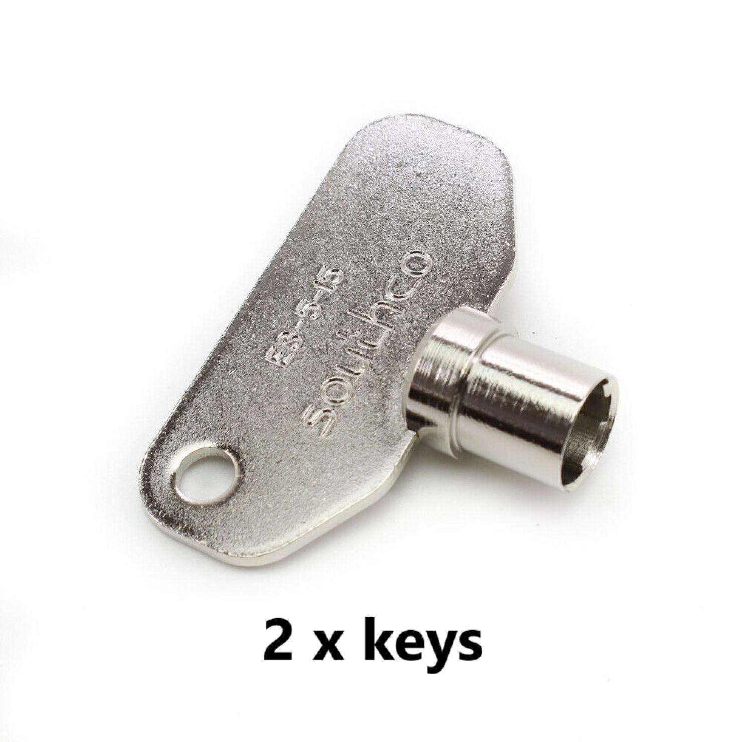 2 x Southco Key E3-5-15 For Caravan Motorhome Gas Locker Box Compartment