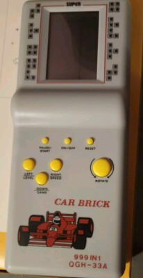 Vintage Retro Super Brick Game QGH 33A Car Brick 999 In 1