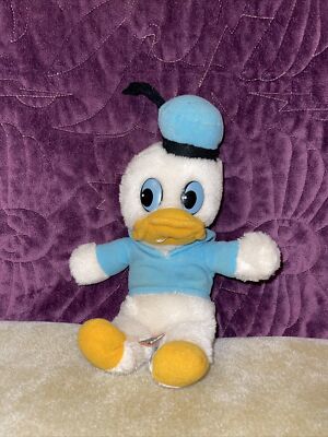 Vintage Donald Duck 11'' Ground Nut Shell Filling Plush Toy Stuffed Animal