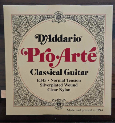 D'Addario Pro Arte Normal Tension Silverplated Wound Clear Nylon Strings - EJ45