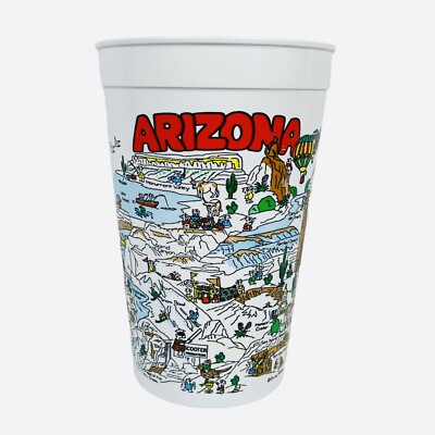 Vintage 1990 Barb McClain Arizona Large Plastic Cup McDonalds Coca Cola Landmark