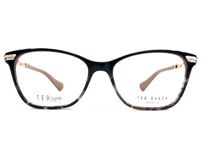 Ted Baker Eyeglasses Frames TLW010 BLK Black Beige Gold Crystals 53-16-135