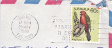 Burnie TAS postmark Australia 1980 on King Parrot 60c VGC