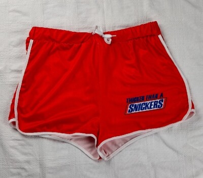 Thicker Than A Snickers Shorts 3XL Yoga Athletic Workout Style Orange