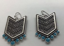 Montana Silversmiths Aztec Chevron Dangle Earrings