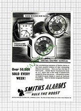 Smiths English Clocks Ltd London Smiths Alarms Small Advert - 1950 Cutting