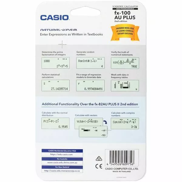 Casio fx top 100au plus price