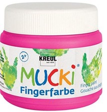 KREUL Bastelfarbe MUCKI pink 150ml wasserl&ouml;slich auswaschbar malen Fingerfarbe