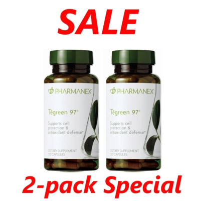 2-PACK Nu Skin Nuskin Pharmanex Tegreen 97 120 Caps -NEW STOCK- 03