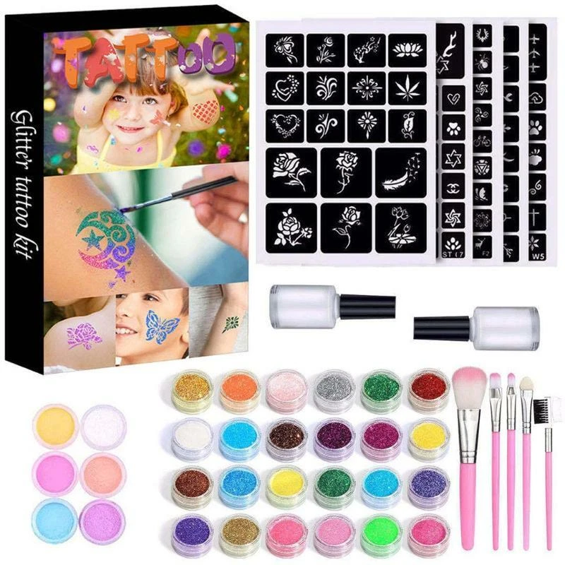 Details more than 84 glitter tattoo stencils wholesale best in.starkid.edu.vn